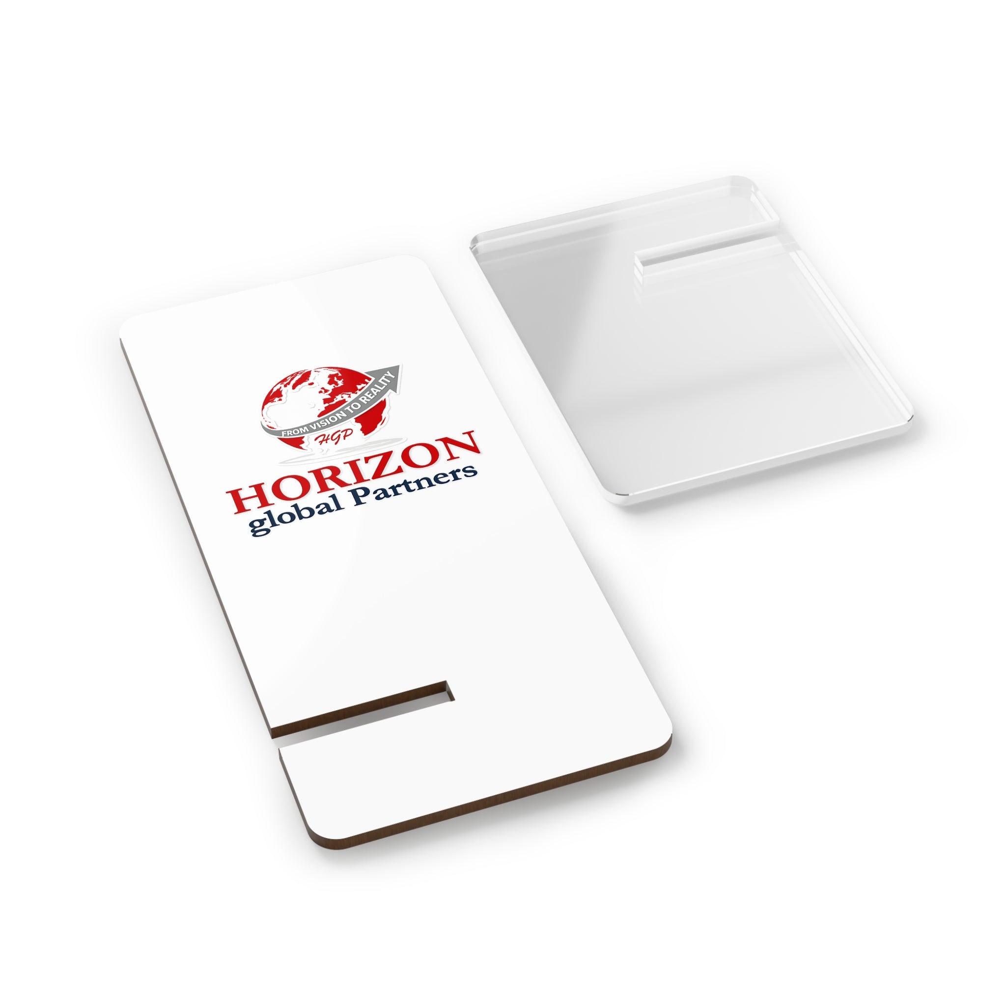 Acrylic Mobile Phone Stand — Horizon Global Partners Logo Display